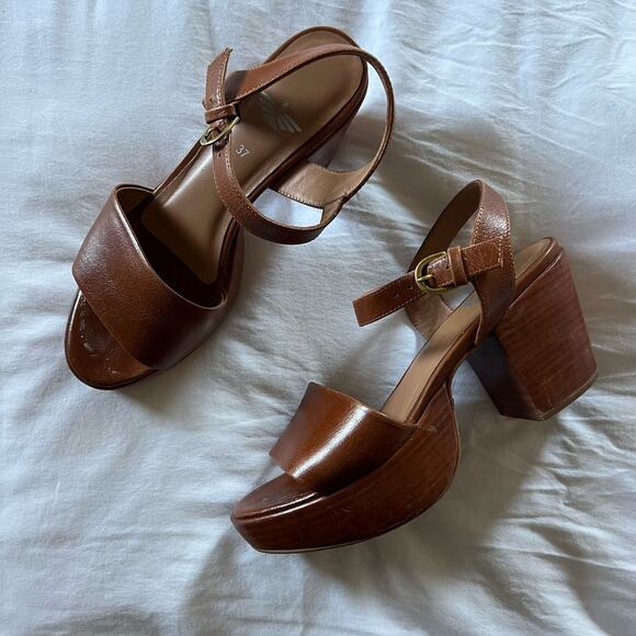 FORTRESS OF INCA Hannah Heeled Sandals in Brown Size 37 casual summer ankle - Picture 2 of 8